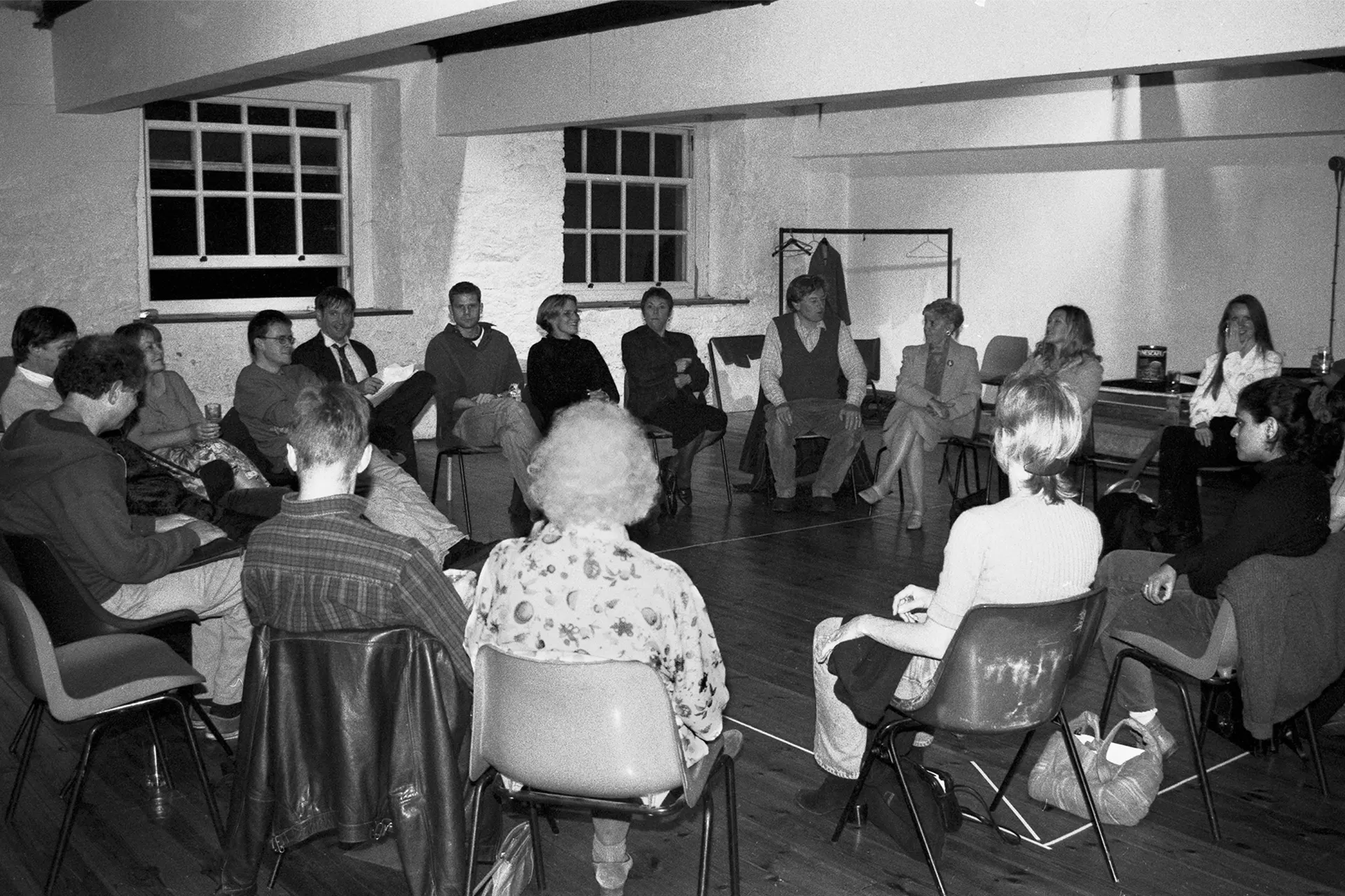 Writerly eyrie — a Southwest Scriptwriters meeting in the Coopers' Loft at Bristol Old Vic in September 1997