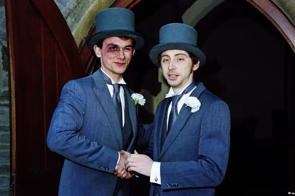 Nick Wilkes as Ben and Murray Andrews as Greg in Bacon Sandwich by Tim Massey, University of the West of England St Matthias Campus, Bristol, 28 April 2001
