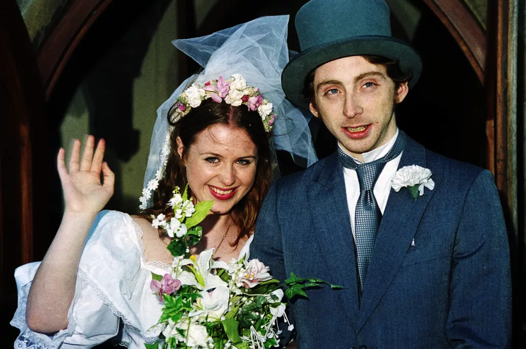 Rachael Lane as Wendy and Murray Andrews as Greg in Bacon Sandwich by Tim Massey, University of the West of England St Matthias Campus, Bristol, 28 April 2001