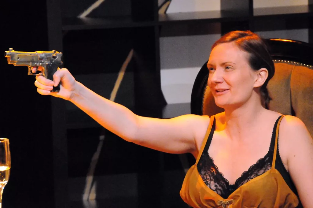 Rachel Fagan as The Colonel in Bond Girls by Tim Massey, Alma Tavern Theatre, Bristol, 15 September 2008