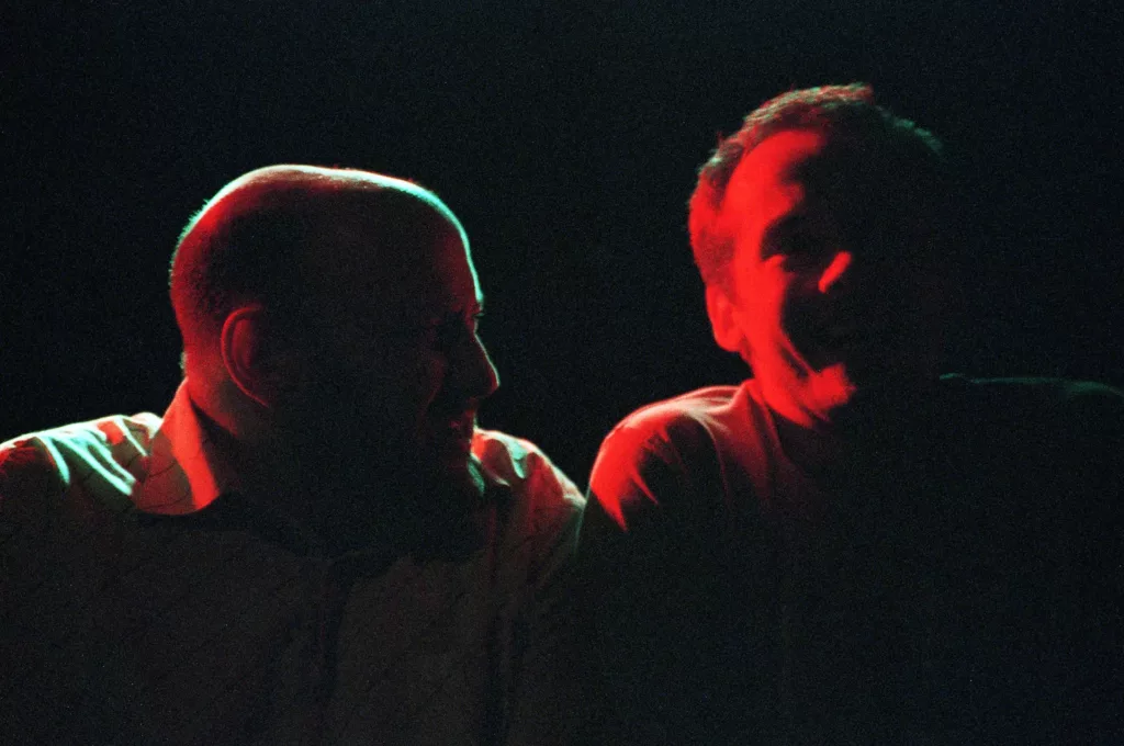 Simon Winkler as Paul and Paul Mundell as John in Salt'n'Sauce by Tim Massey, Alma Tavern Theatre, Bristol, 30 October 2006