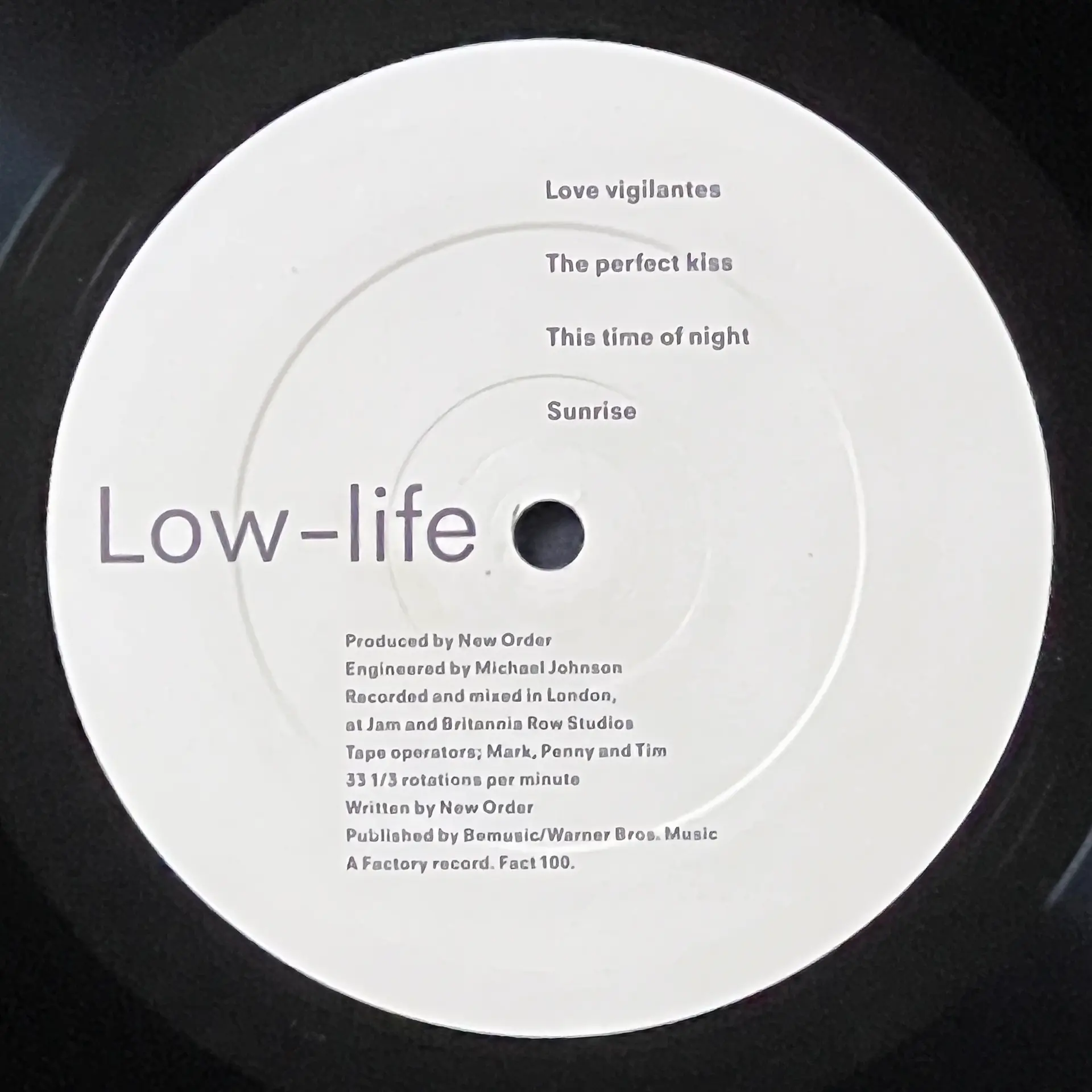 New Order Low-life record label